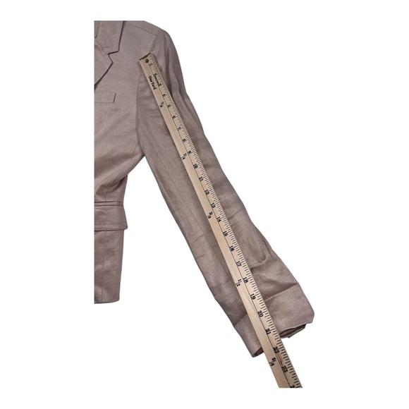 J.Crew Blazer Womens Size 2 Linen Tan Beige Tailored Jacket Career Office Chic - Picture 4 of 10